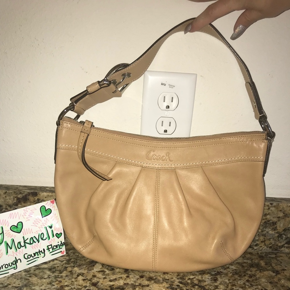 Coach Tan Leather Hobo Bag